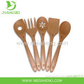 Pampered Chef 5 Wooden Bamboo Utensils Spoons New 